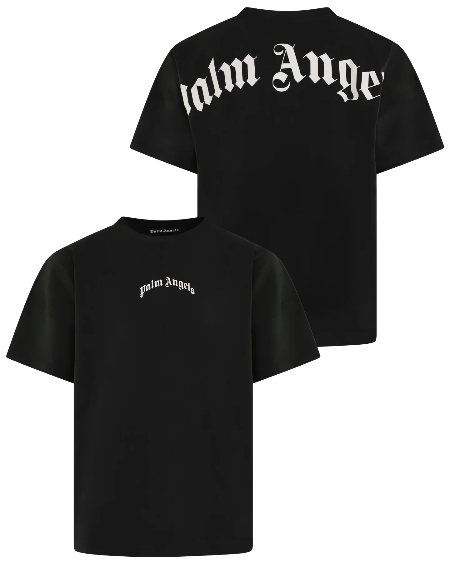 Palm Angels Heren back curved t-shirt