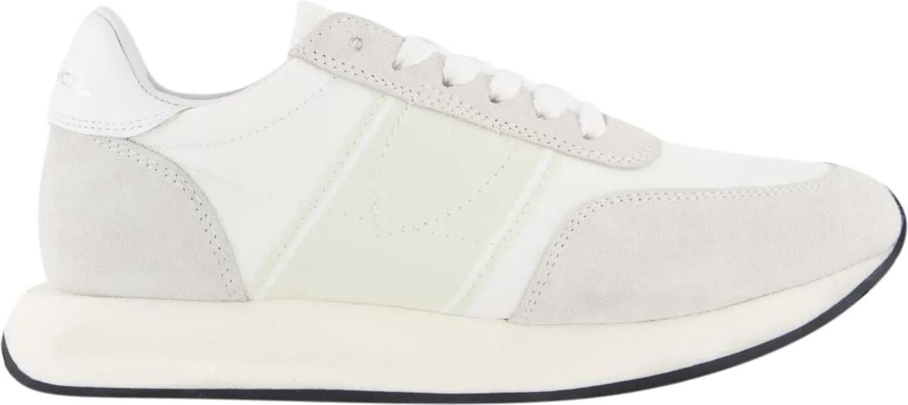 Philippe Model Low-Top Sneakers - Textured White Leather Sneakers With Aesthetic in wit