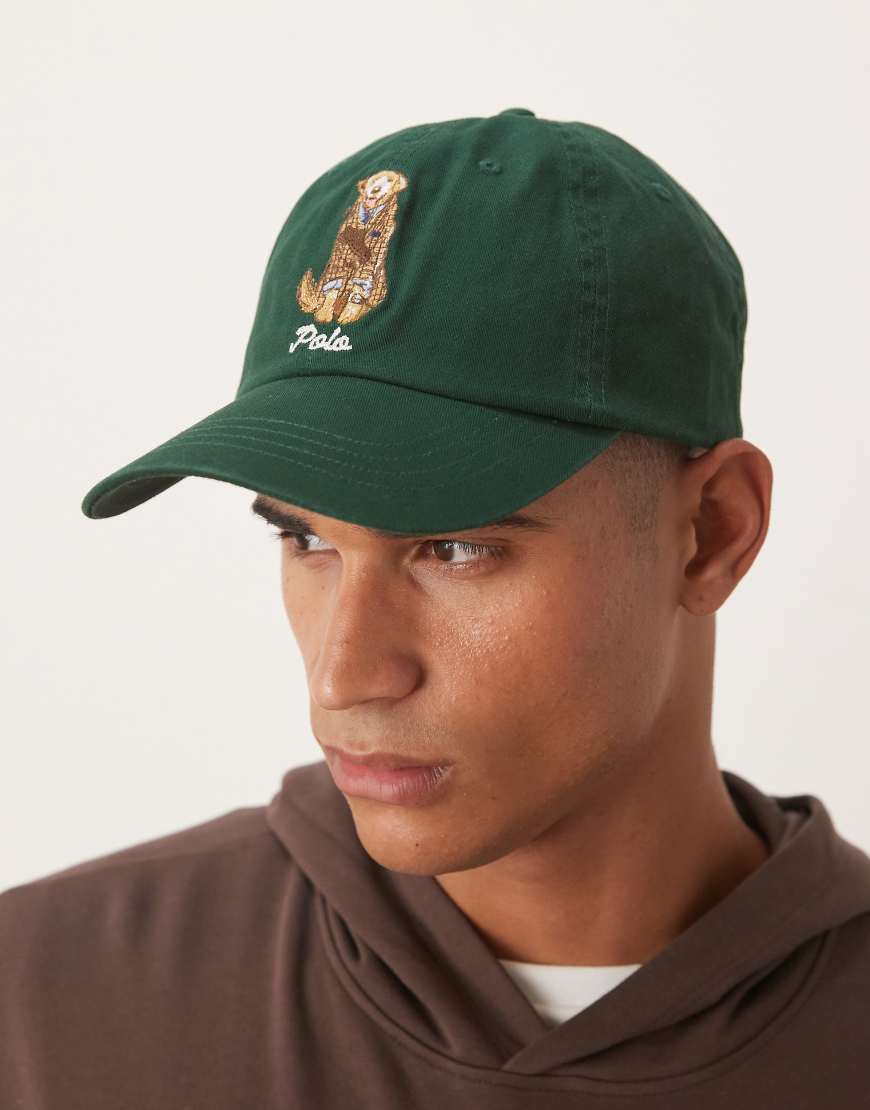 Polo Ralph Lauren - Twill-Baseballkappe in Dunkelgrün mit Hunde-Logo
