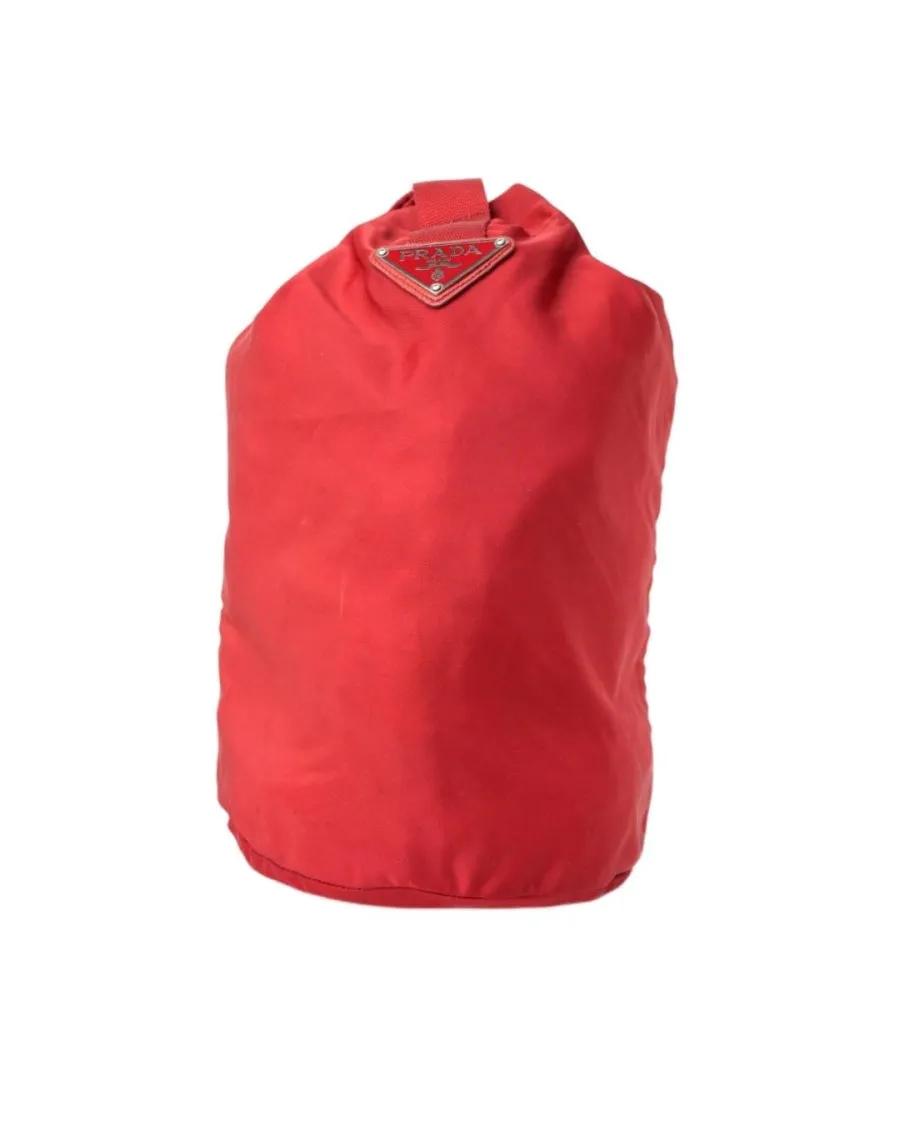 Prada Bucket bags - Medium-Sized Red Nylon Bucket Bag in rood