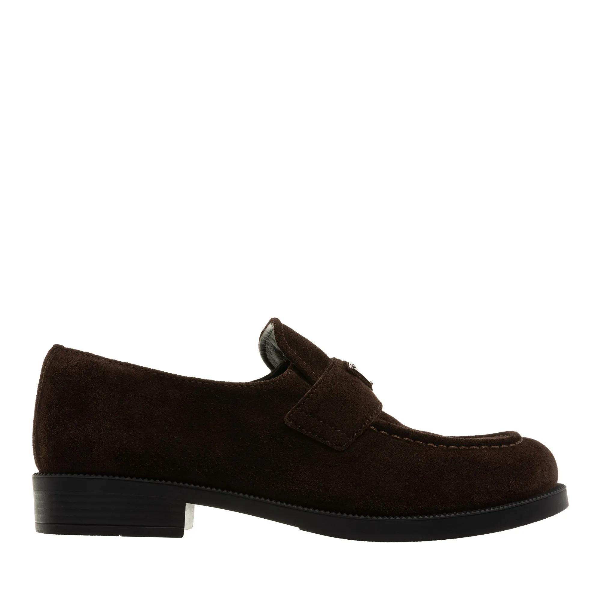 Prada Loafers - Trangle Logo Loafers in bruin
