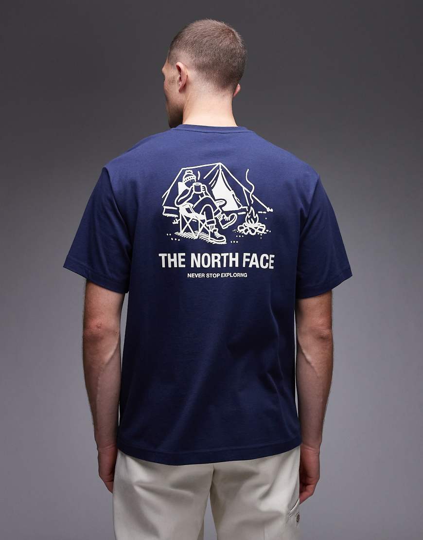 The North Face - Campfire - Oversize-T-Shirt in Marineblau mit Rückenprint
