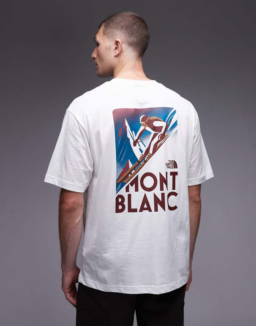 The North Face - Straight Lining - Oversize-T-Shirt in Weiß mit Rückenprint