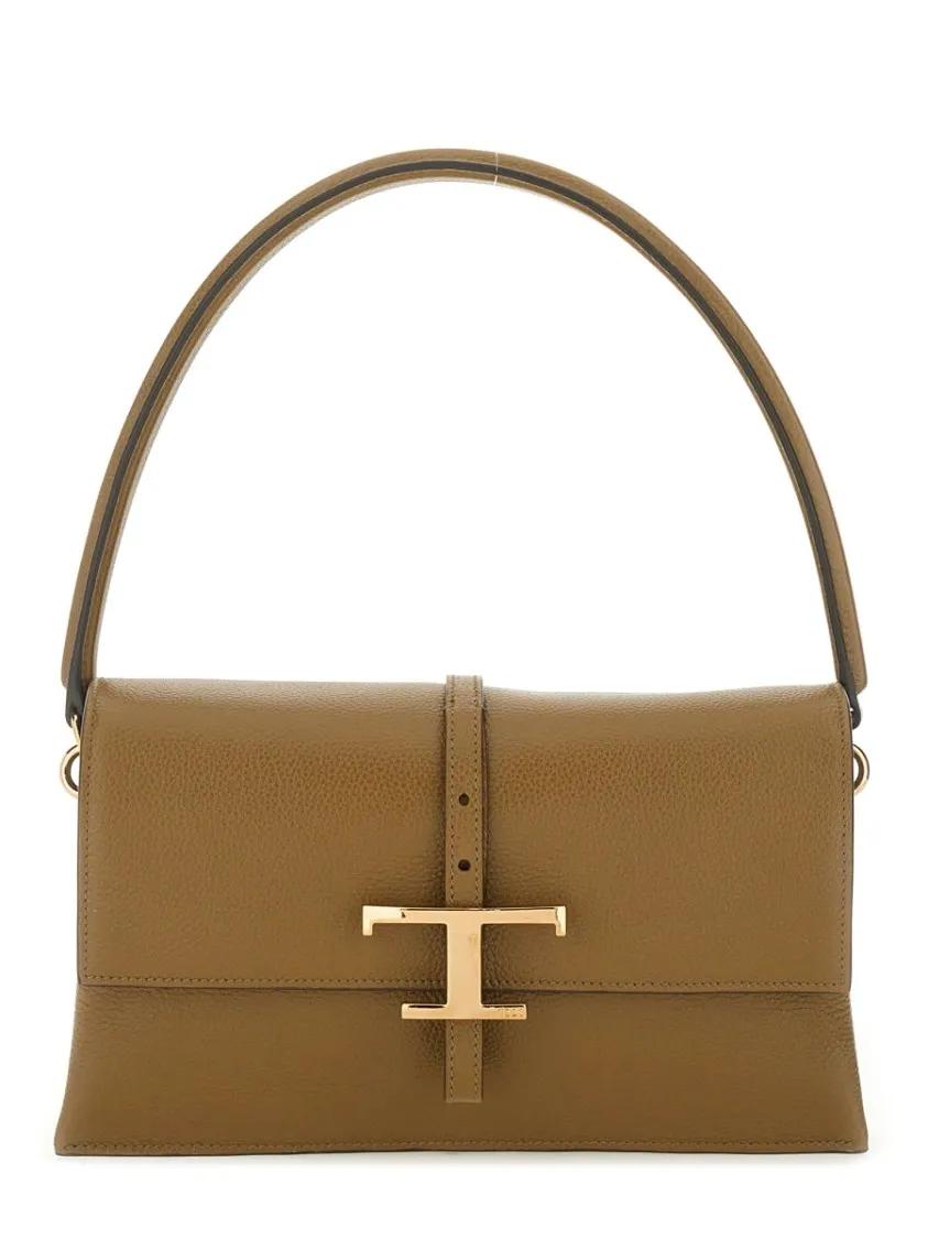 Tod's Hobo bags - Flap T " Timeless" Bag in bruin