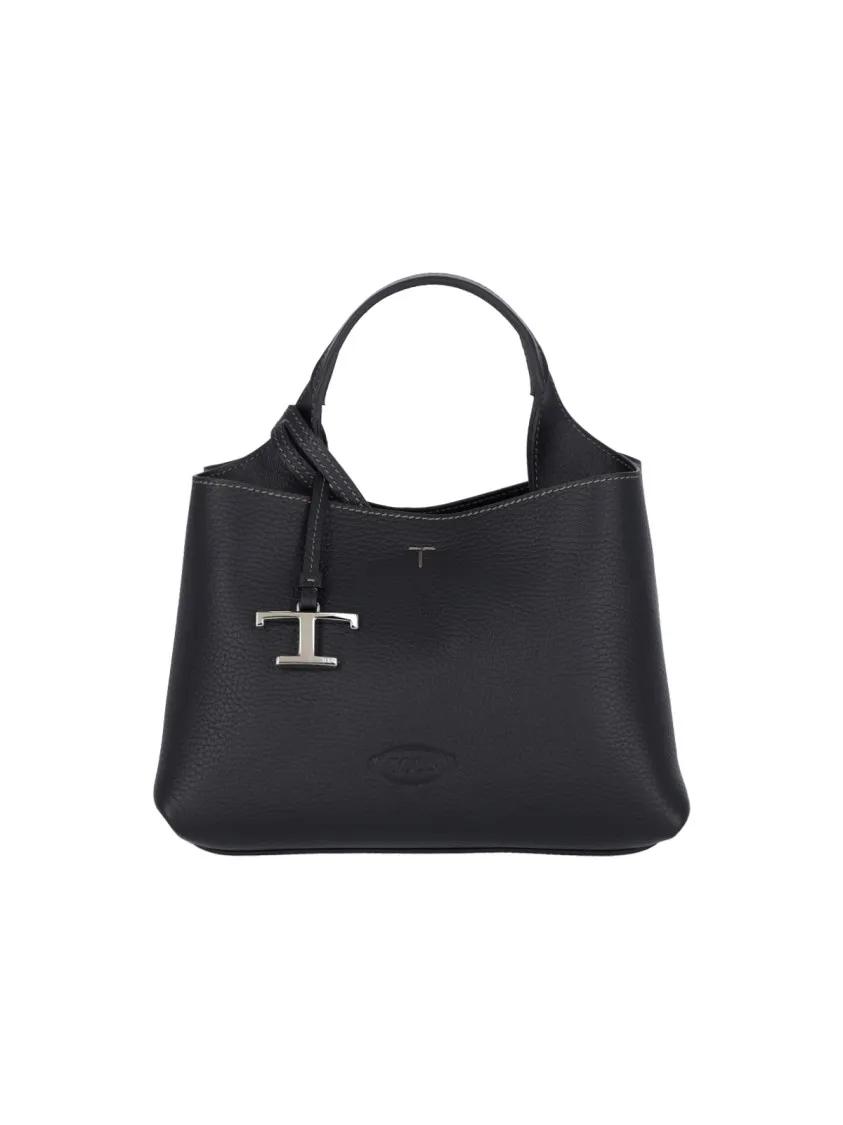 Tod's Hobo bags - Structured Pebbled Texture Shoulder Bag in zwart