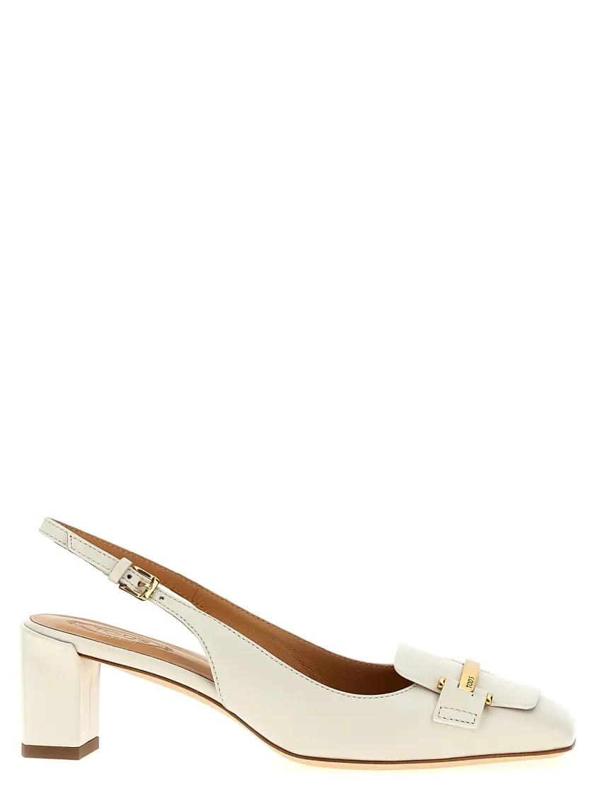 Tod's Hoge hakken - 'Cuoio T' Slingback in beige
