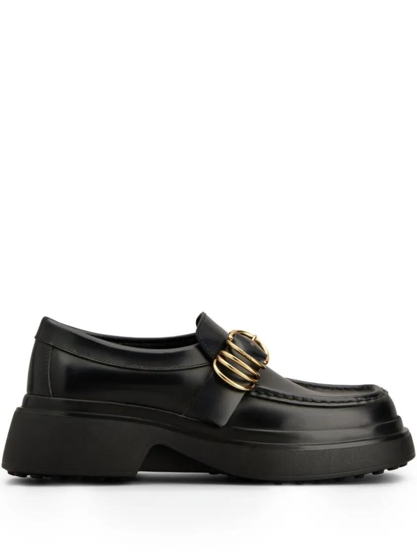 Tod's Low-Top Sneakers - Black Sneakers With Buckle-Strap Fastening in zwart