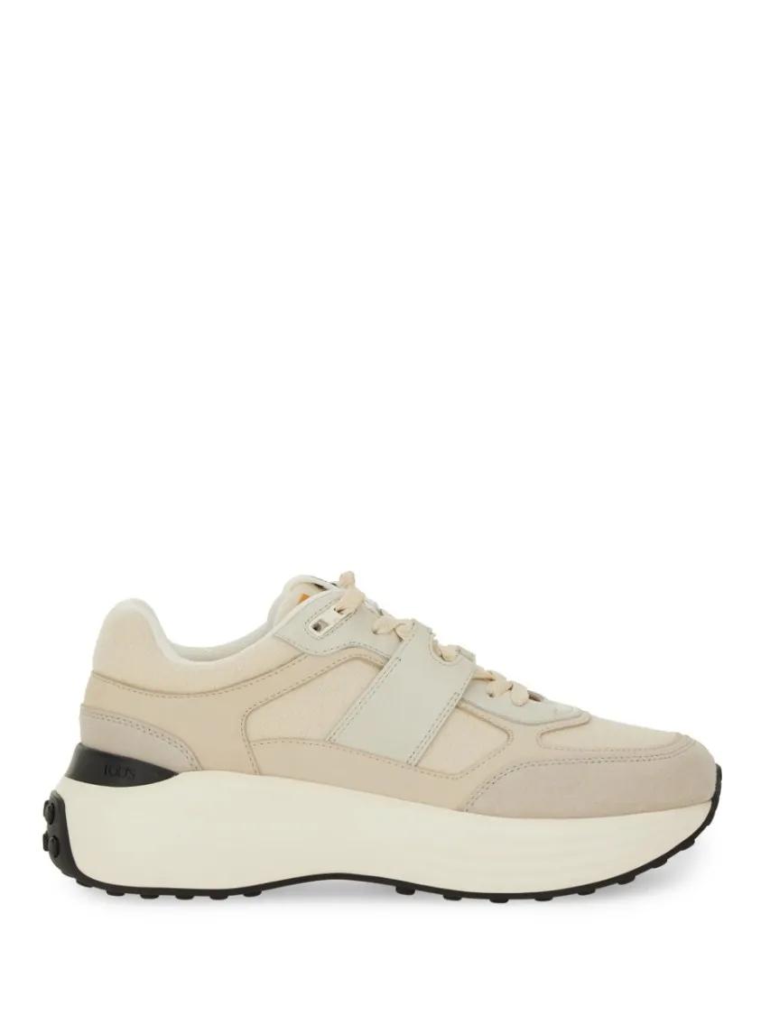 Tod's Low-Top Sneakers - Fabric And Suede Sneaker in beige