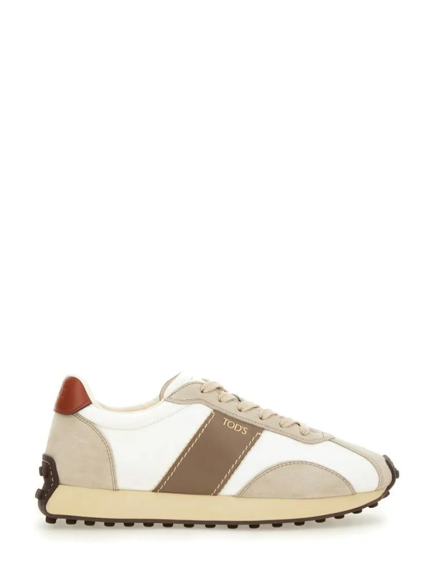 Tod's Low-Top Sneakers - Leather And Fabric Sneakers in beige