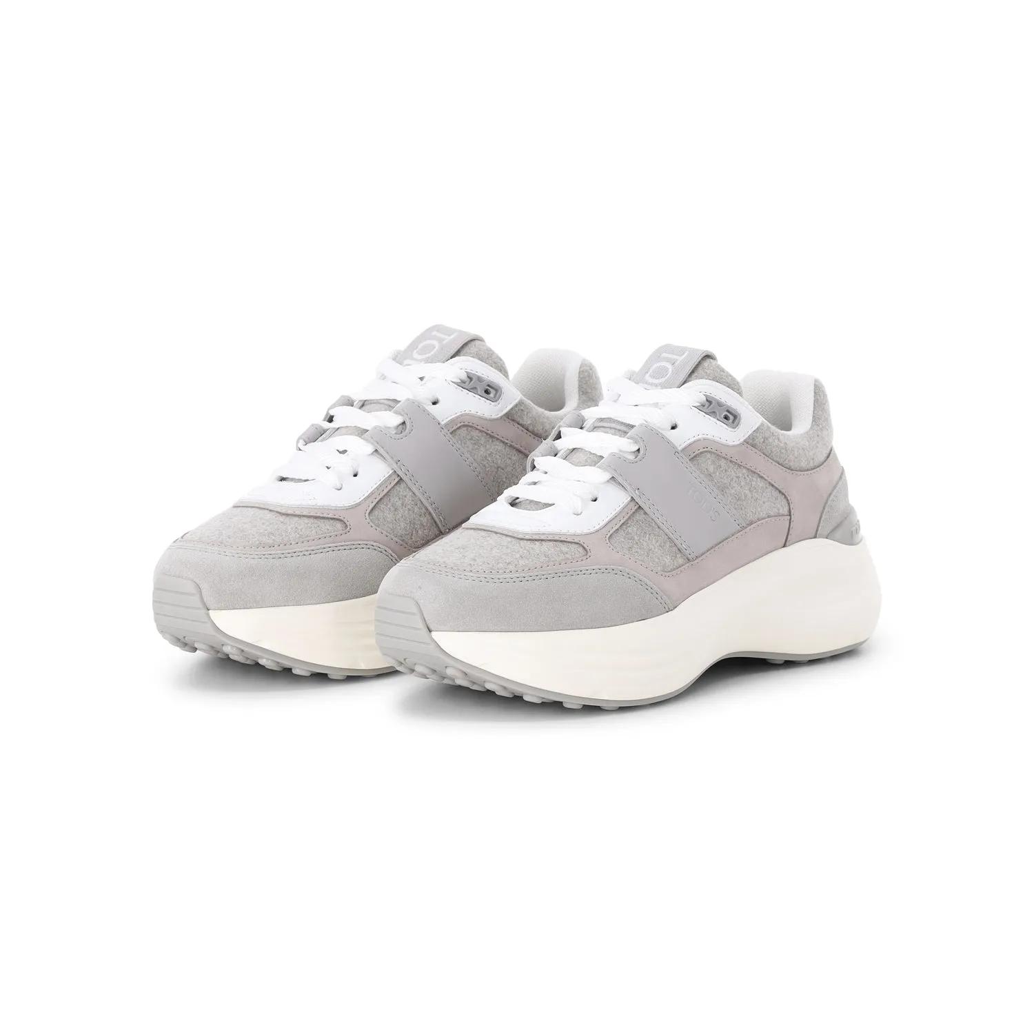 Tod's Low-Top Sneakers - Sneaker aus Leder in grijs