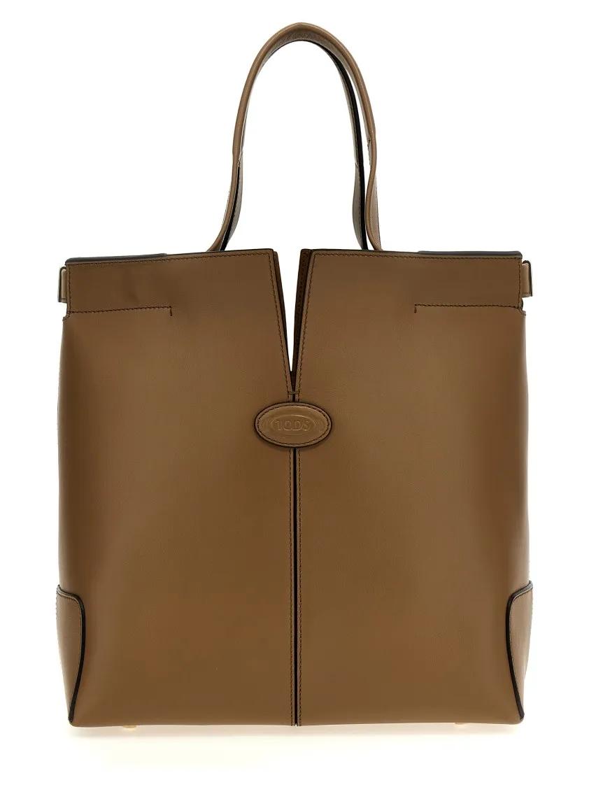 Tod's Shoppers & Totes - ' Di Bag Folio' Shopping Bag in bruin