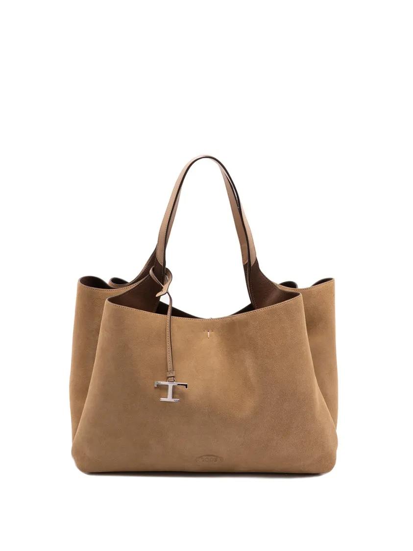 Tod's Shoppers & Totes - Medium `` Bag In Leather in beige
