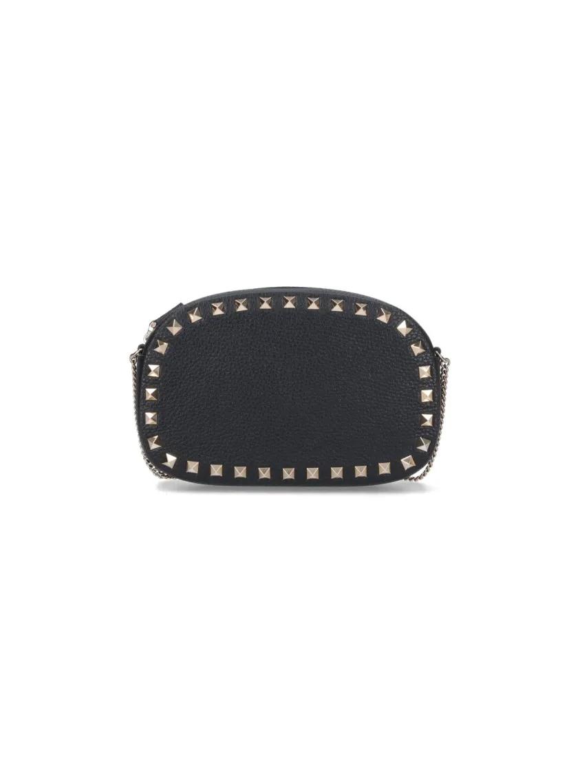 Valentino Garavani Hobo bags - Mini "Rockstud" Crossbody Bag - Black in zwart