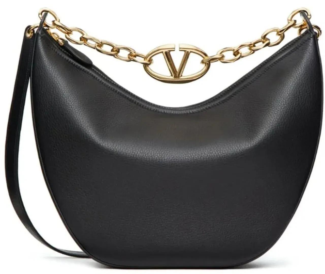 Valentino Garavani Hobo bags - Vlogo Gate Shoulder Bag in zwart