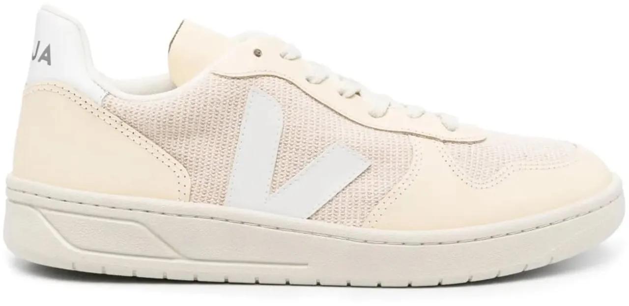 Veja Low-Top Sneakers - V-10 J-mesh Sneakers in beige