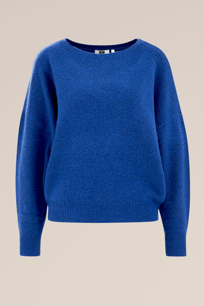 WE Fashion - Dames oversized trui - Oversized - Kobaltblauw - Maat: XS