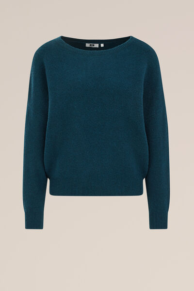WE Fashion - Dames oversized trui - Oversized - Turkoois - Maat: XS