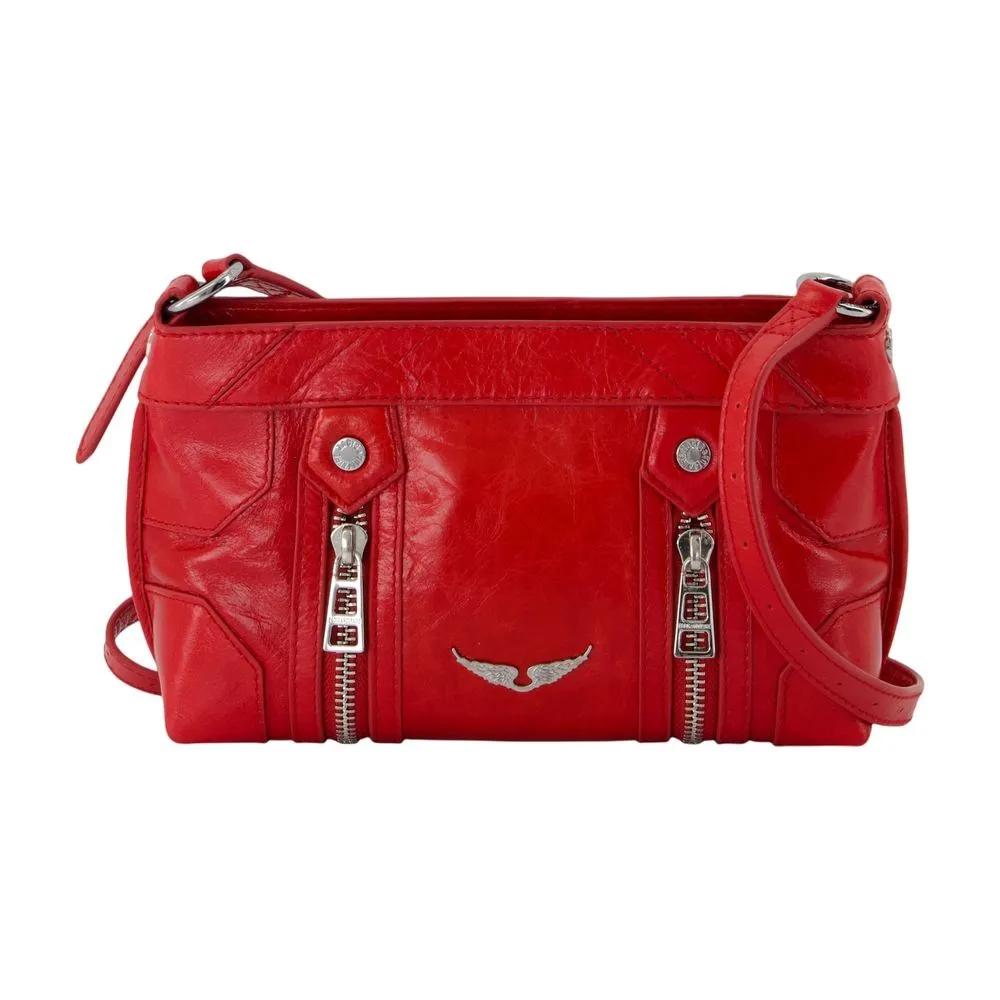Zadig & Voltaire Hobo bags - Sunny Mood Crossbody - Leather - Red in rood