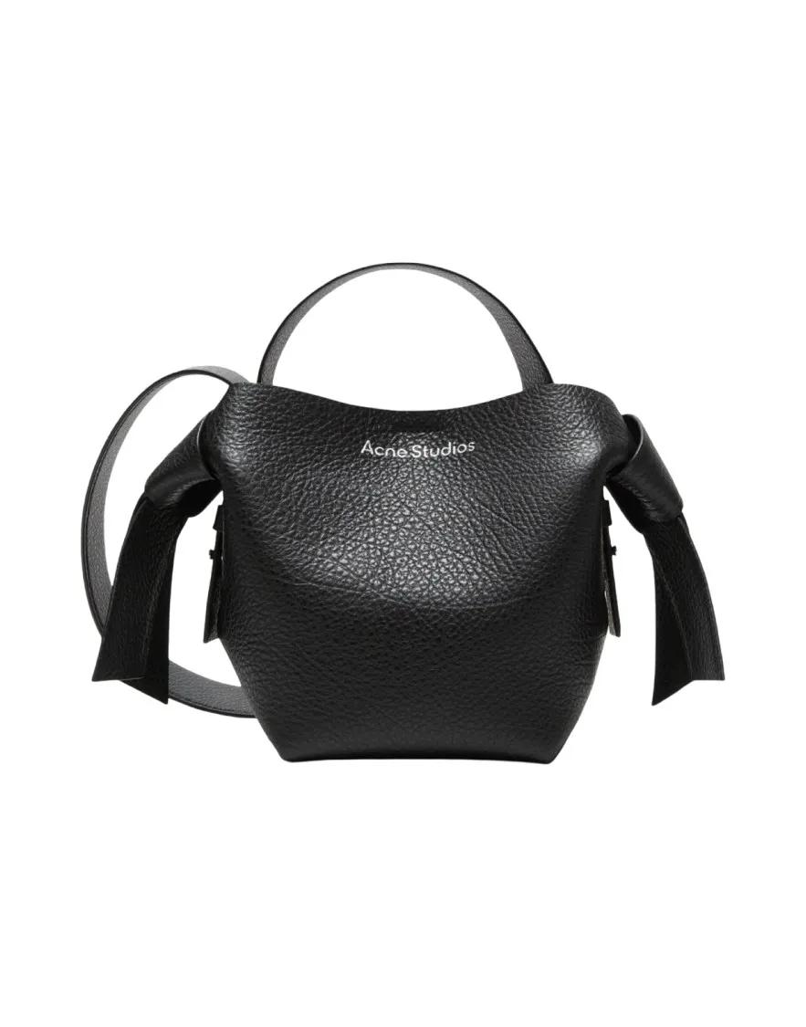 Acne Studios Hobo bags - Mini Grainy Leather Shoulder Bag in zwart