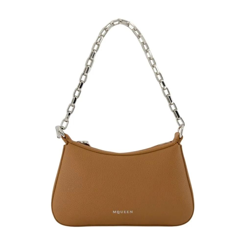 Alexander McQueen Crossbody bags - T Bar Mini Handbag - Leather - Brown in bruin