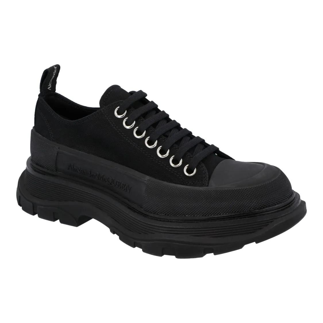 Alexander McQueen Low-Top Sneakers - Black' Tread Slick Lace Up in zwart