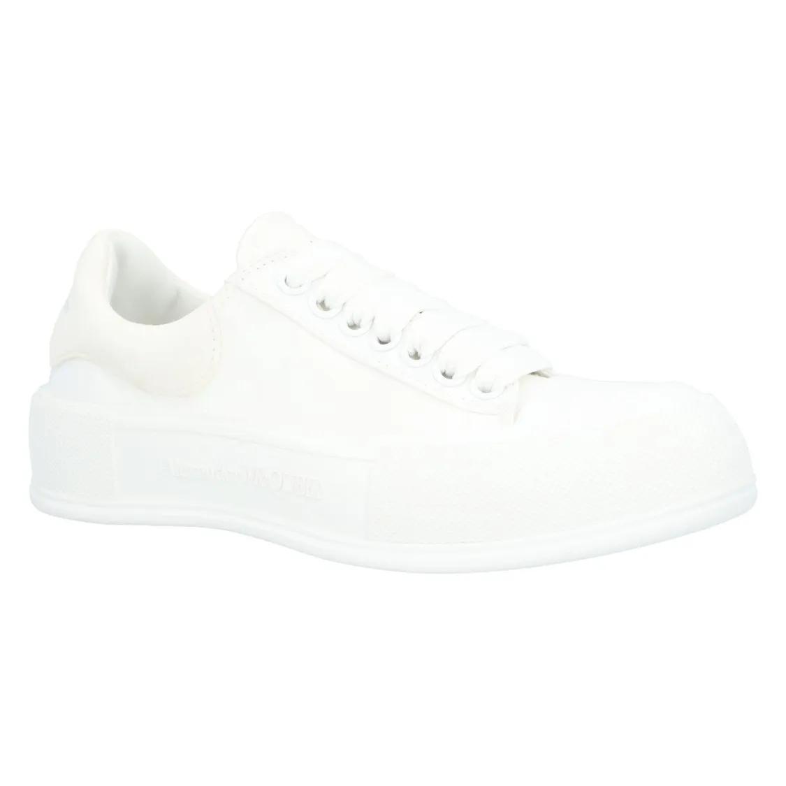 Alexander McQueen Low-Top Sneakers - Deck Skate Plimsoll Shoes in wit