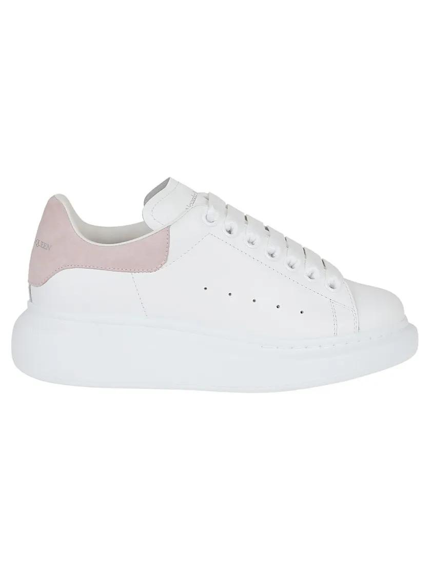 Alexander McQueen Low-Top Sneakers - Oversize Leather Sneakers in wit