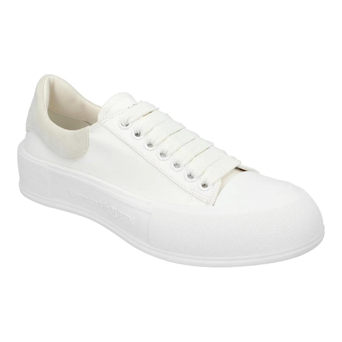 Alexander McQueen Low-Top Sneakers - Plimsoll In White in wit