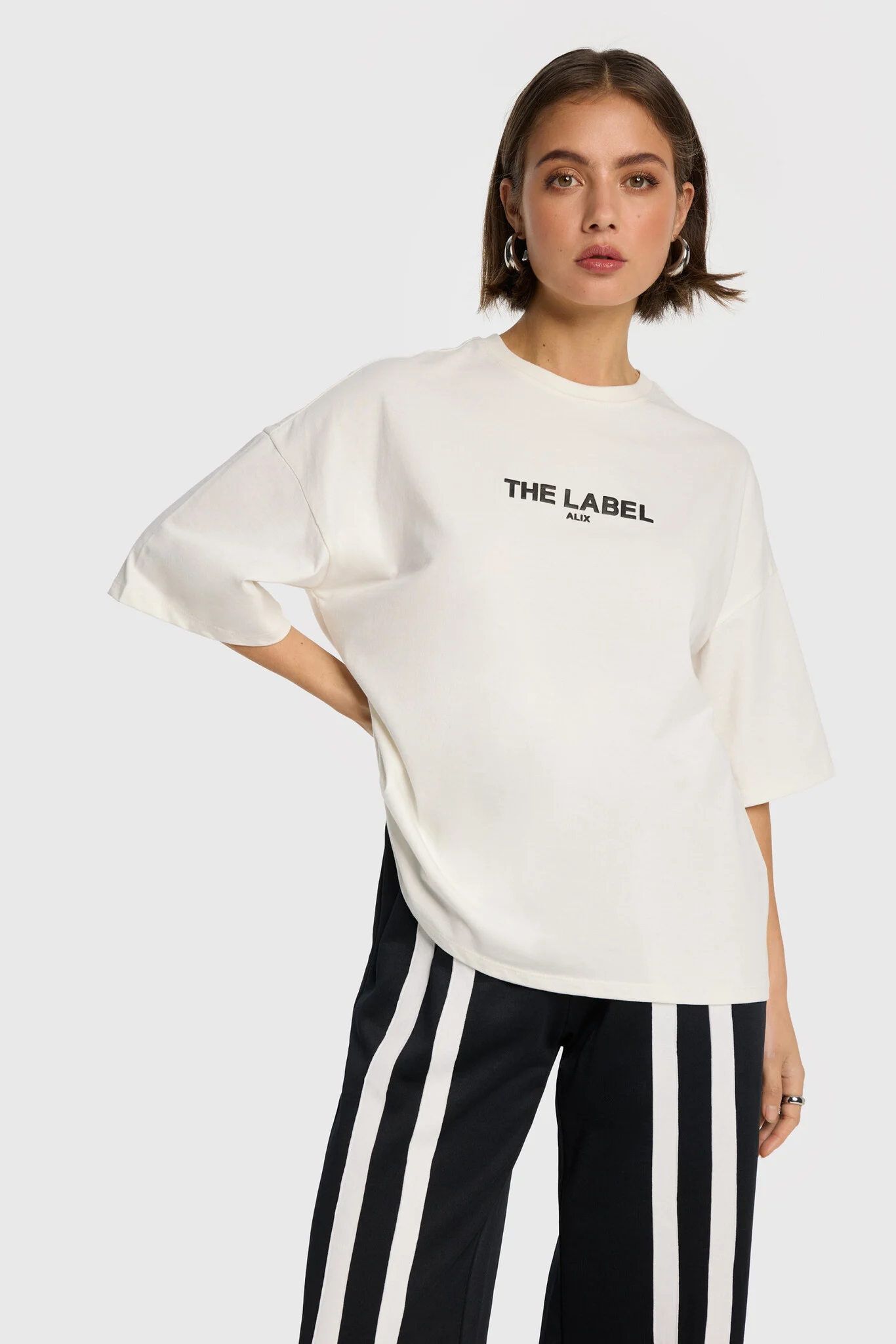 Alix The Label 2508819426 ladies knitted basic the label t-shirt