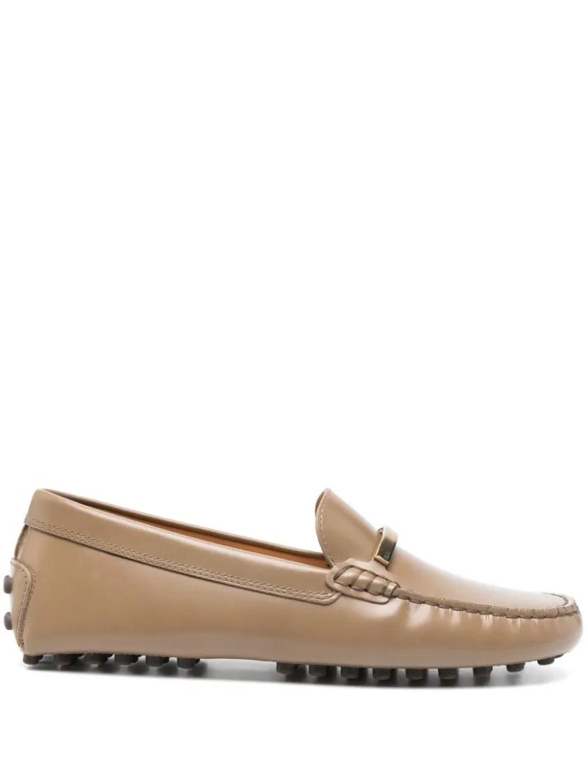 - Almond Toe Loafers With Raised Seam Detailing in beige