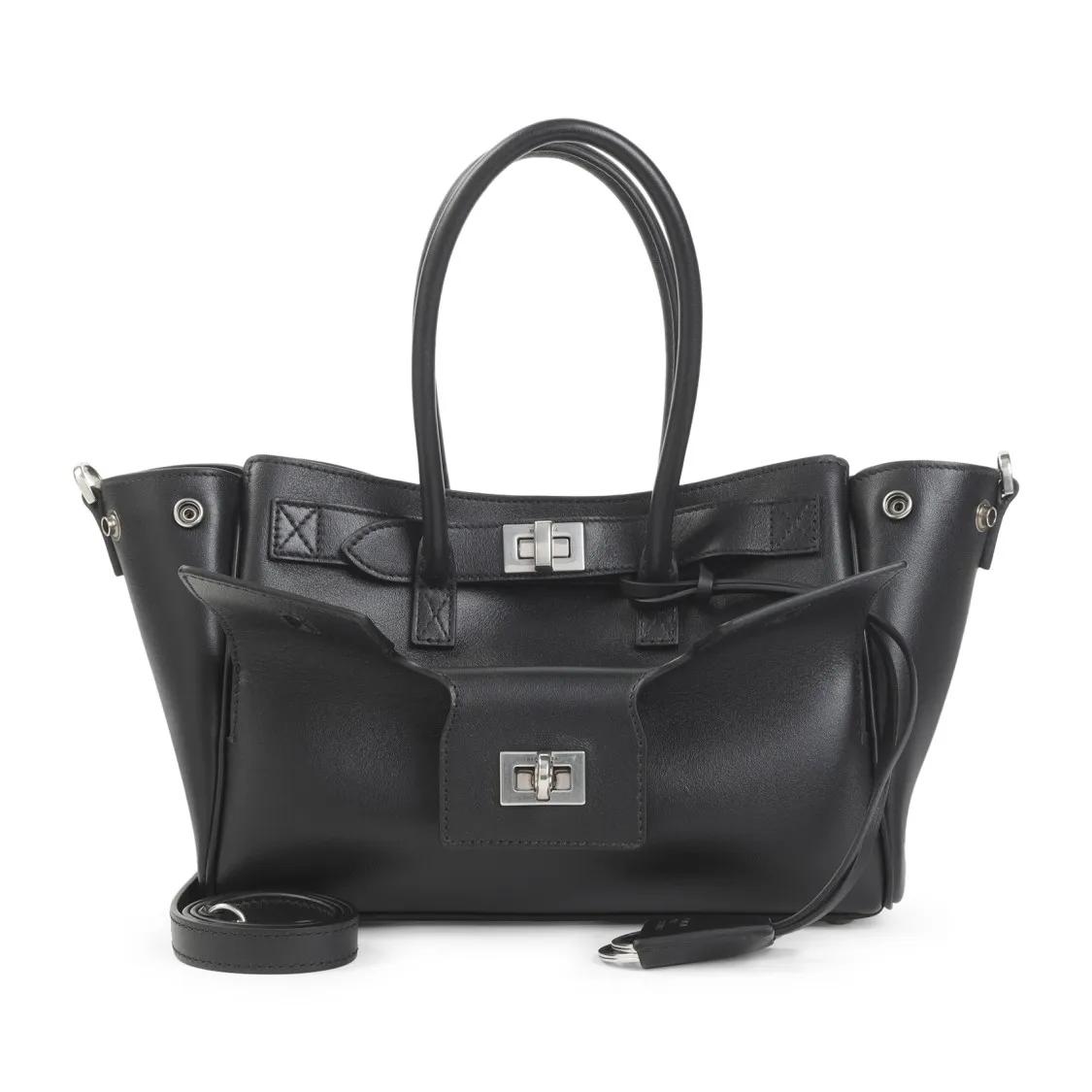 Balenciaga Hobo bags - Structured Black Leather Shoulder Bag in zwart