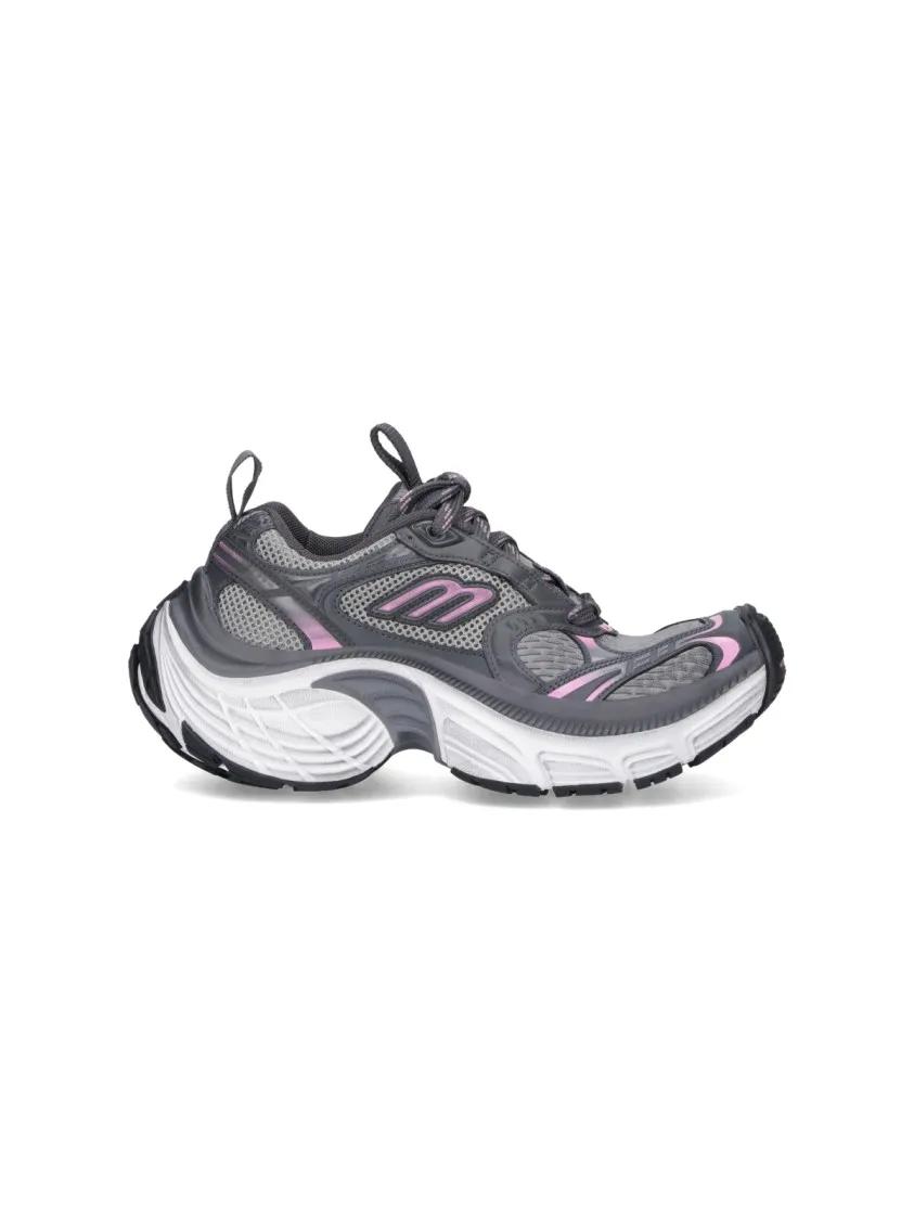Balenciaga Low-Top Sneakers - "6Xl" Sneakers - Grey/Pink in grijs
