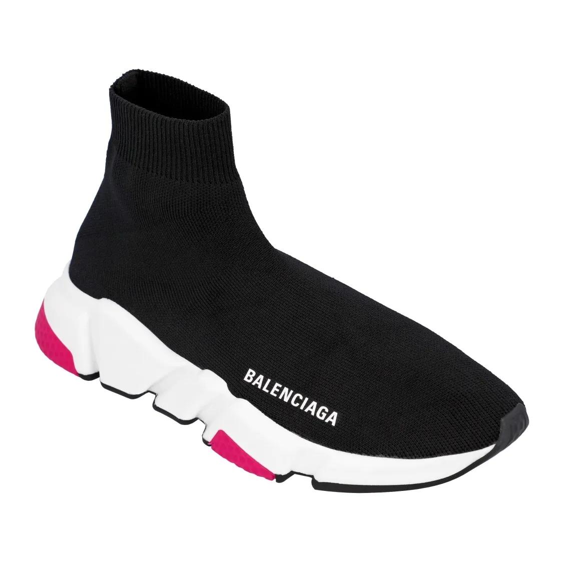 Balenciaga Low-Top Sneakers - Black Magenta' Speed Sneaker in zwart