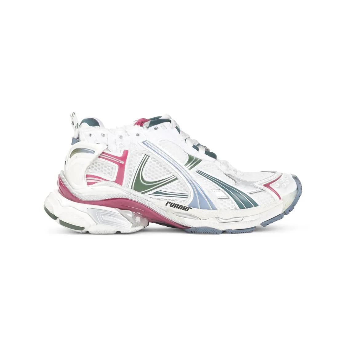 Balenciaga Low-Top Sneakers - Multicolour Runner Sneakers With Lace-Up Design in wit