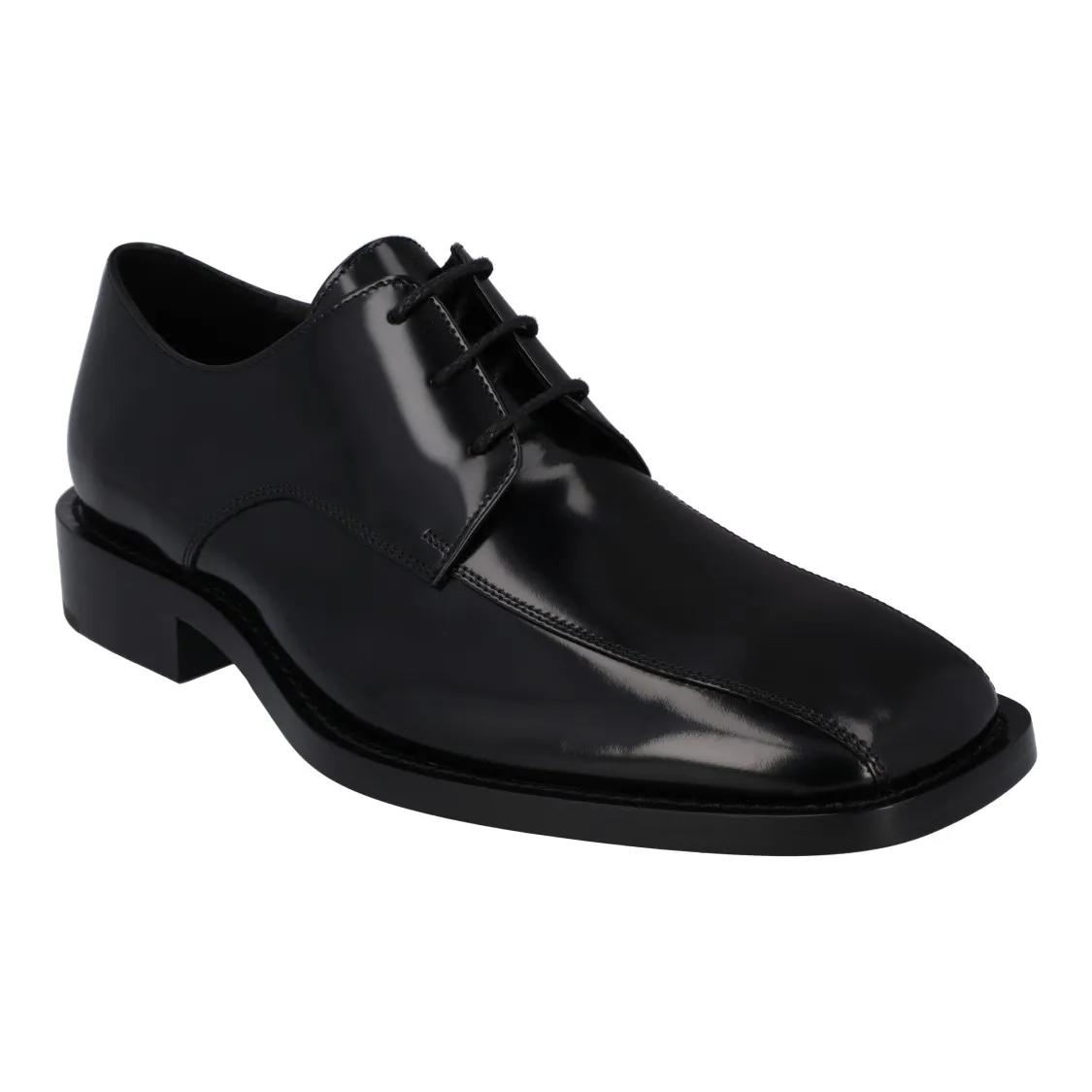 Balenciaga Low-Top Sneakers - Rim Hi-Shine Derby Shoes Black in zwart