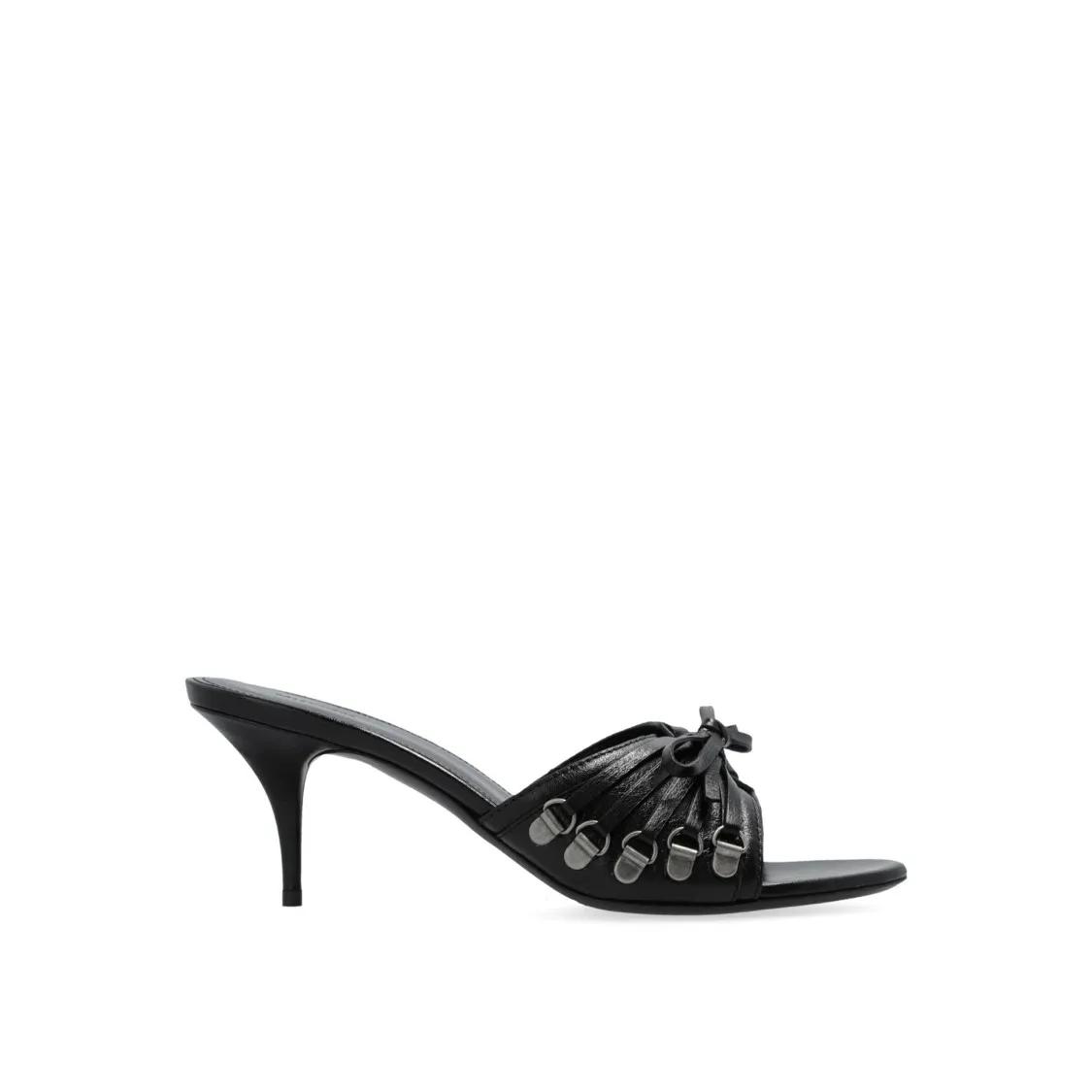 Balenciaga Sandalen - Cagole 70 Leather Sandals in zwart