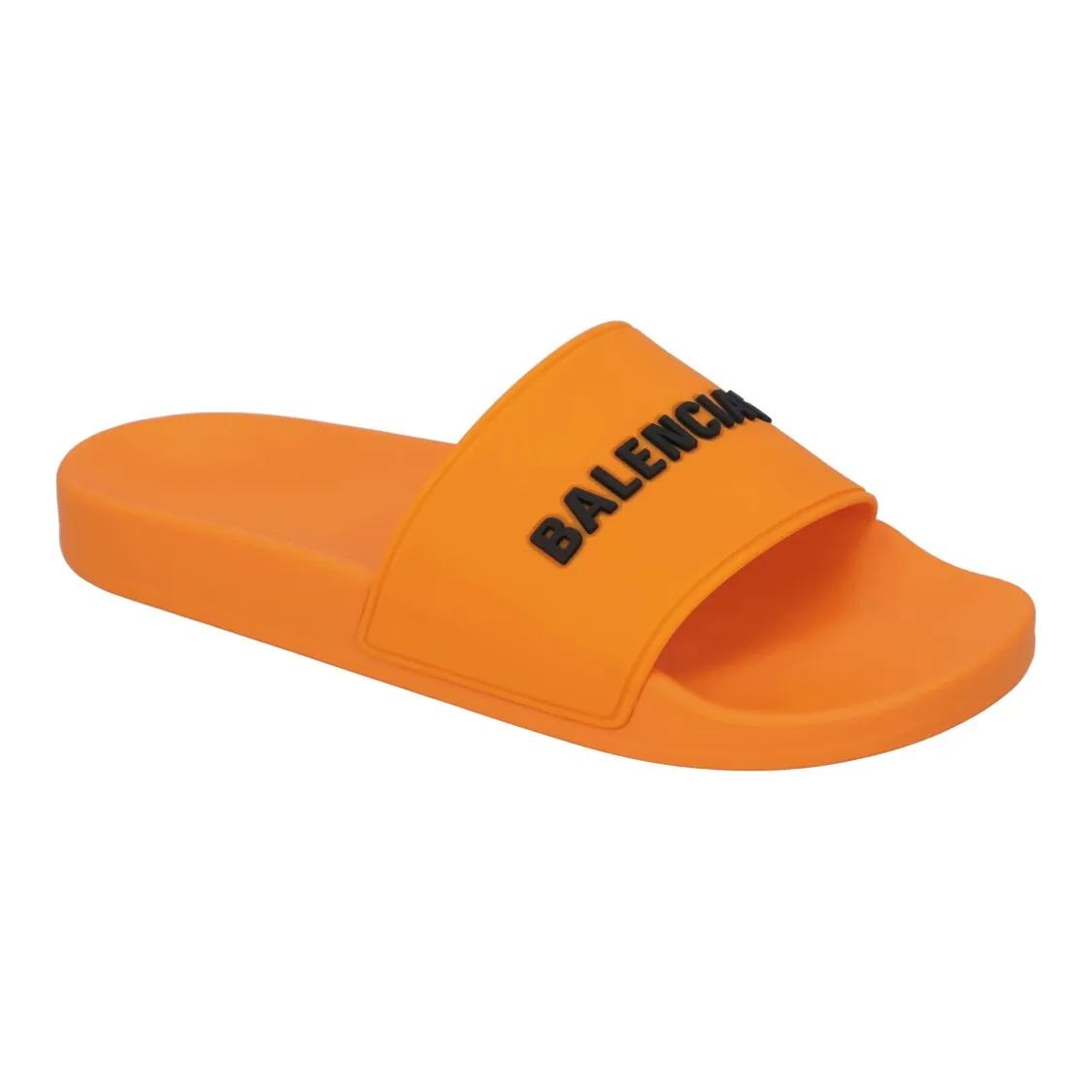 Balenciaga Sandalen - Logo Pool Slide Orange in oranje