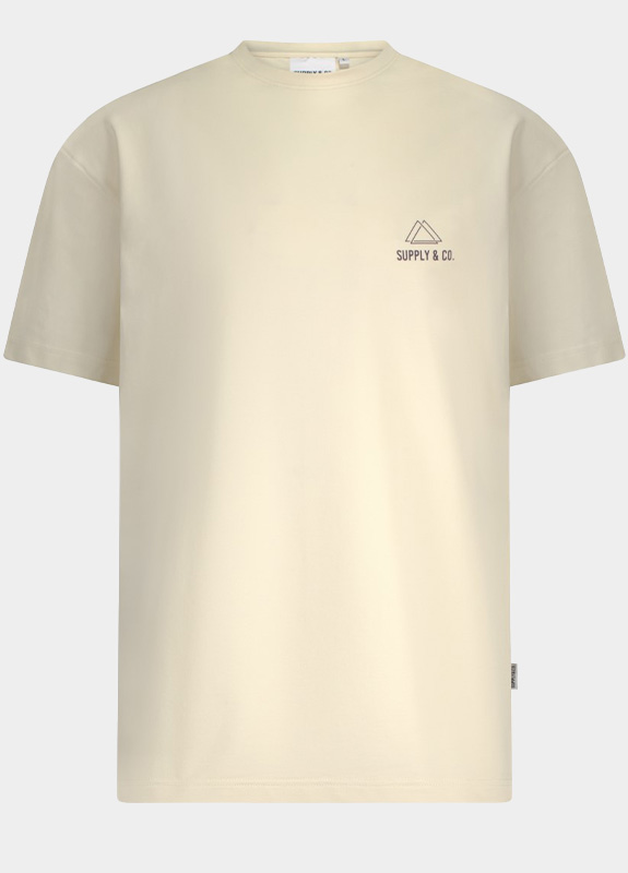 Bos Bright Blue Supply & co. t-shirt korte mouw james t-shirt backprint 25308ja06/150 off-white