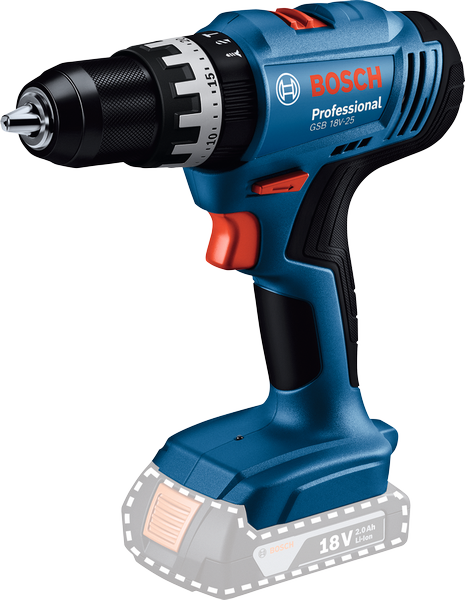 Bosch Blauw GSB 18V-25 Accuklopboorschroevendraaier | Solo (Accu en lader niet meegeleverd) - 06019K9300