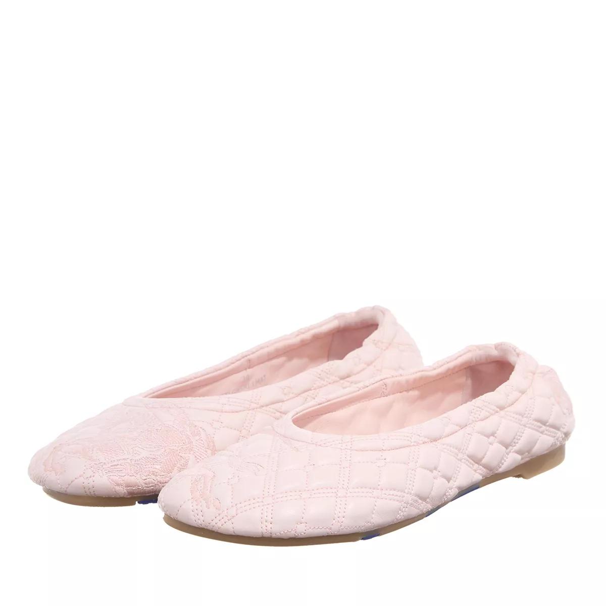 Burberry Loafers - Sadler Quilted Ballerina Shoes in poeder roze