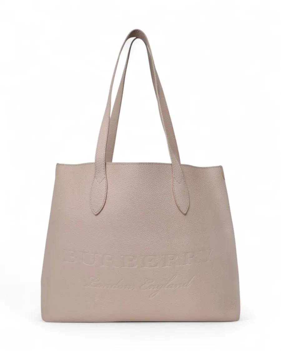 Burberry Shoppers & Totes - Large Logo Shopper In Pink Grained in roze