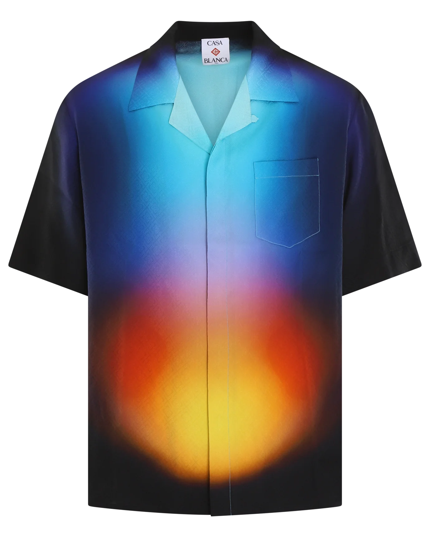 Casablanca Heren gradient zijde shirt multi