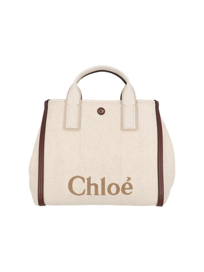 Chloé Crossbody bags - Structured Tote Bag With Leather Accents in beige