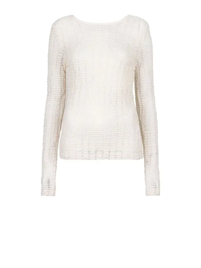 Dante 6 D6 ellis lace back detail top butter
