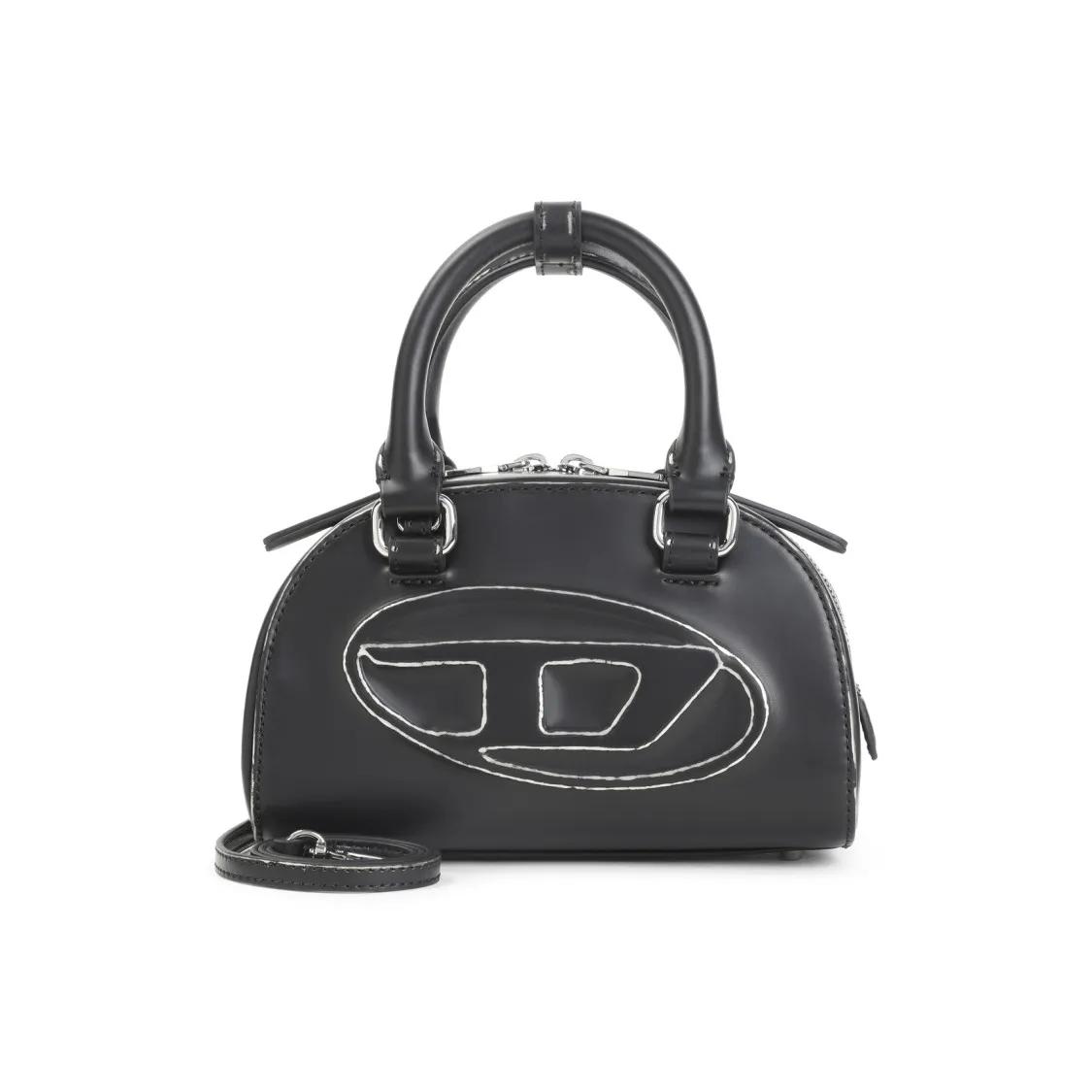 Diesel Hobo bags - Compact Black Handbag in zwart