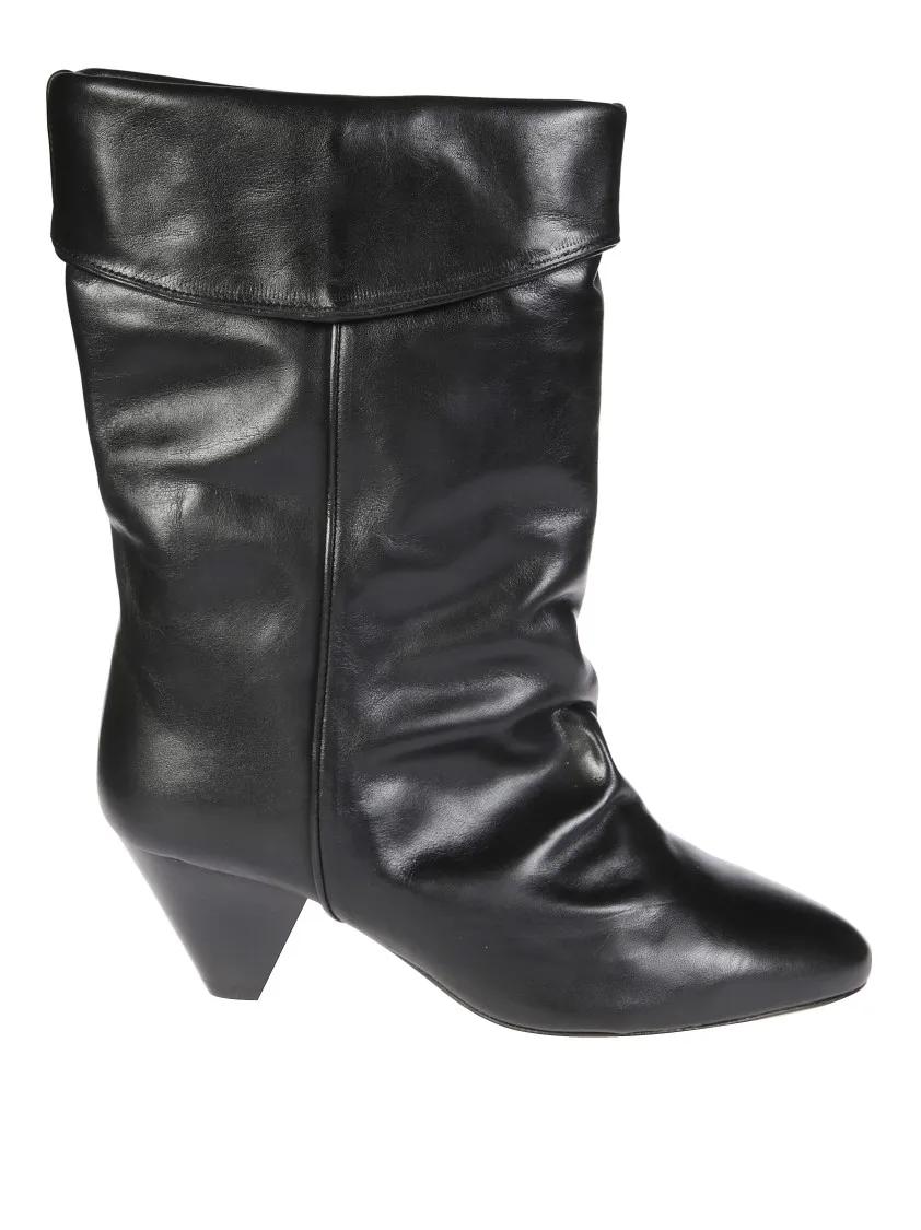 Etoile Isabel Marant Boots - Slouchy Mid-Calf Boots With Pointed Toe in zwart