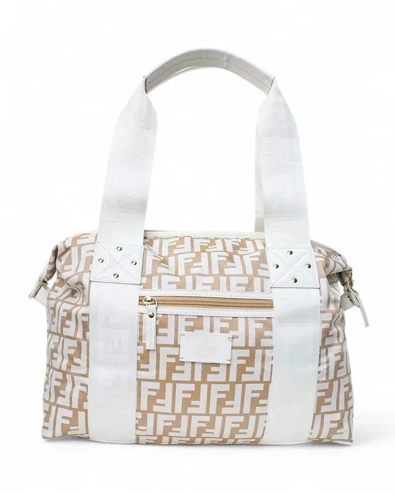 Fendi Shoppers & Totes - Vertical Shopper Ff Nylon Beige in beige