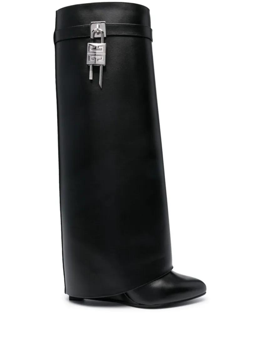 Givenchy Boots - Knee-High Wedge Boots in zwart