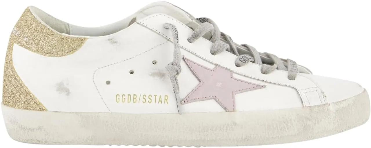 Golden Goose Low-Top Sneakers - Dames Super Star Wit/Goud in wit