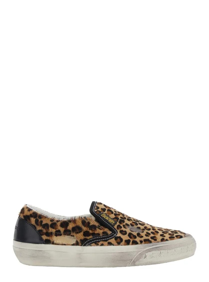 Golden Goose Low-Top Sneakers - Dames Vce Horsy Slip on Beige in bruin